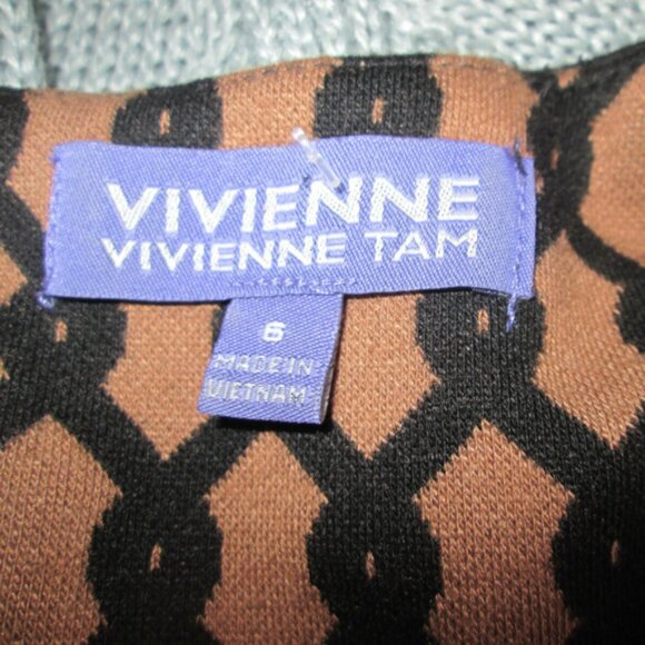Vivienne Tam Geometric Chain Print Shift Dress 6 - Picture 6 of 6